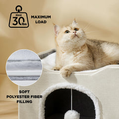 Bedsure, balle peluche pendante, stimule le jeu et l'attention du chat.