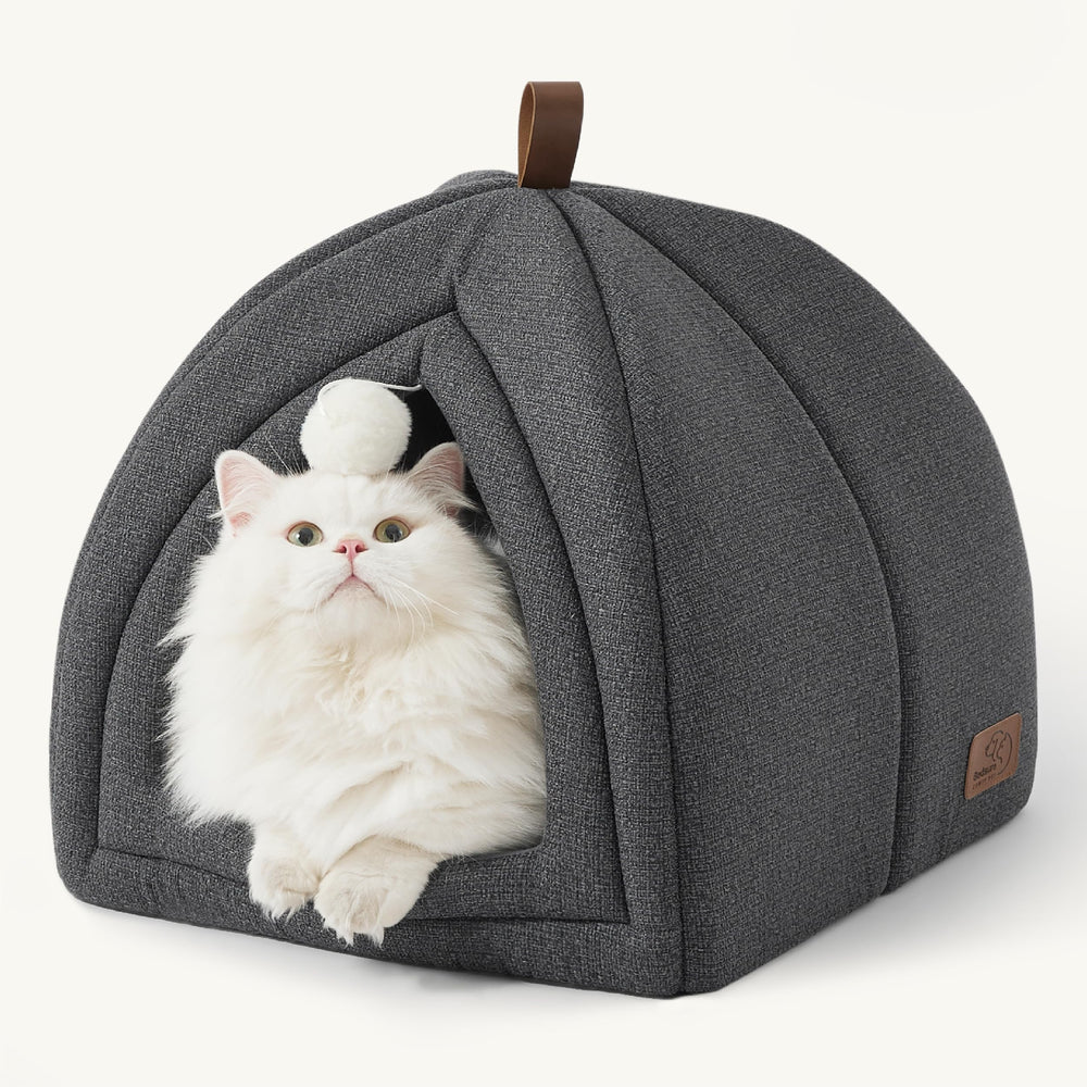 Bedsure cabane pour chat 2 en 1 avec confort doux pour sieste douillette.