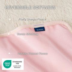 Bedsure couverture réversible en flanelle: deux textures pour varier le confort.