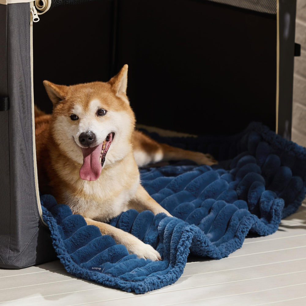 Bedsure ComfyFleece bleu marine: couleur élégante et apaisante.