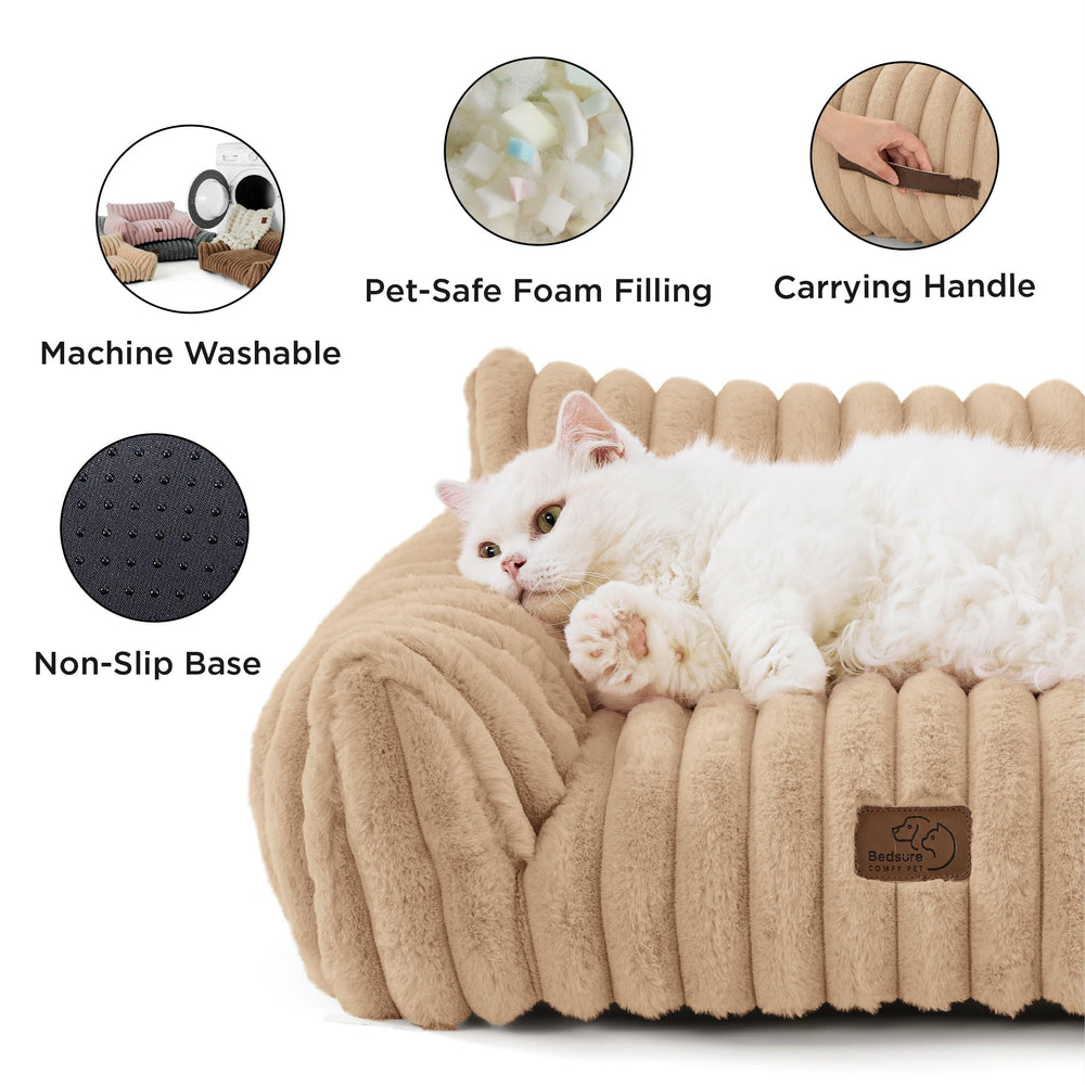 Bedsure Canapé Chien ComfyFleece – fond antidérapant pour la stabilité.