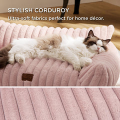 Bedsure ComfyFleece Canapé chien moyen, fourrure synthétique chaude et douce.