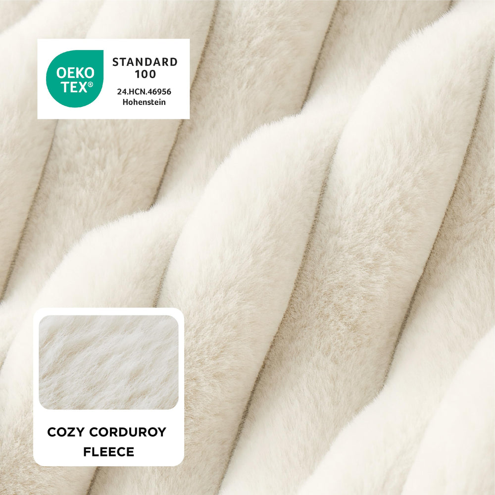 Bedsure ComfyFleece canapé: coussins latéraux pour sécurité et confort.