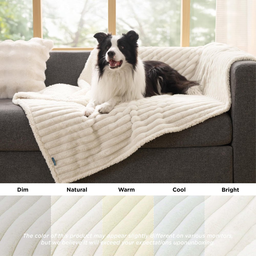 Bedsure ComfyFleece grande taille 50x60 cm crème