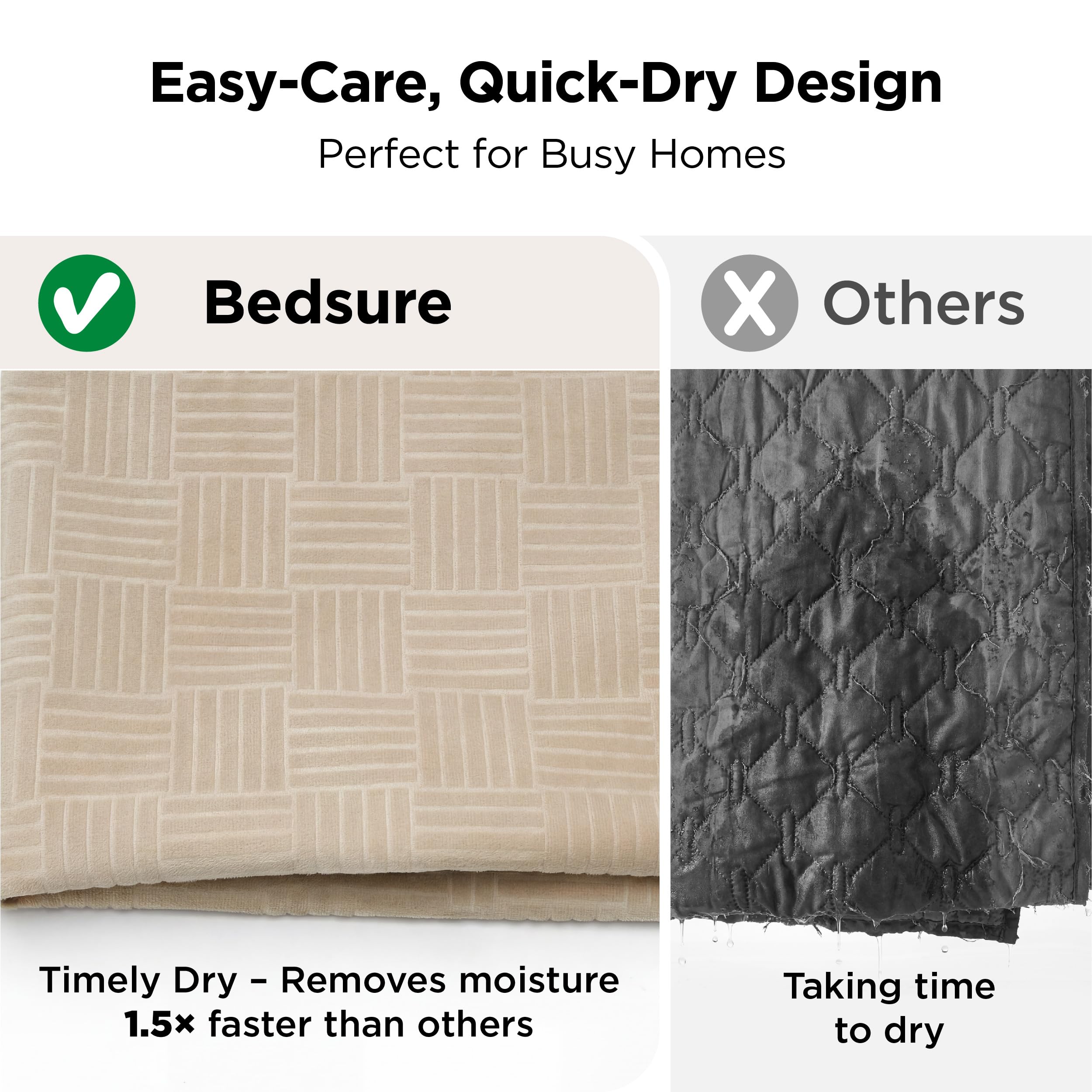 Bedsure couleur beige sable s harmonise avec la plupart des decors.