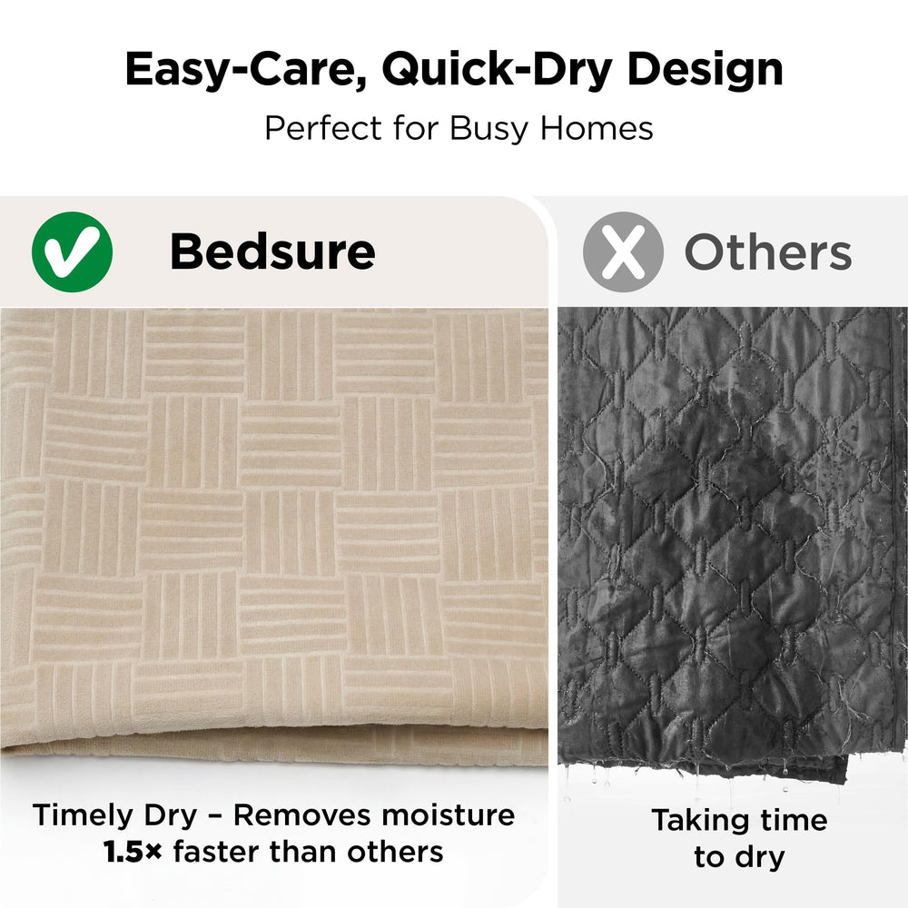 Bedsure couleur beige sable s harmonise avec la plupart des decors.