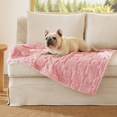 Bedsure Couverture chien doux rose 30x40 pouces pour câlins.
