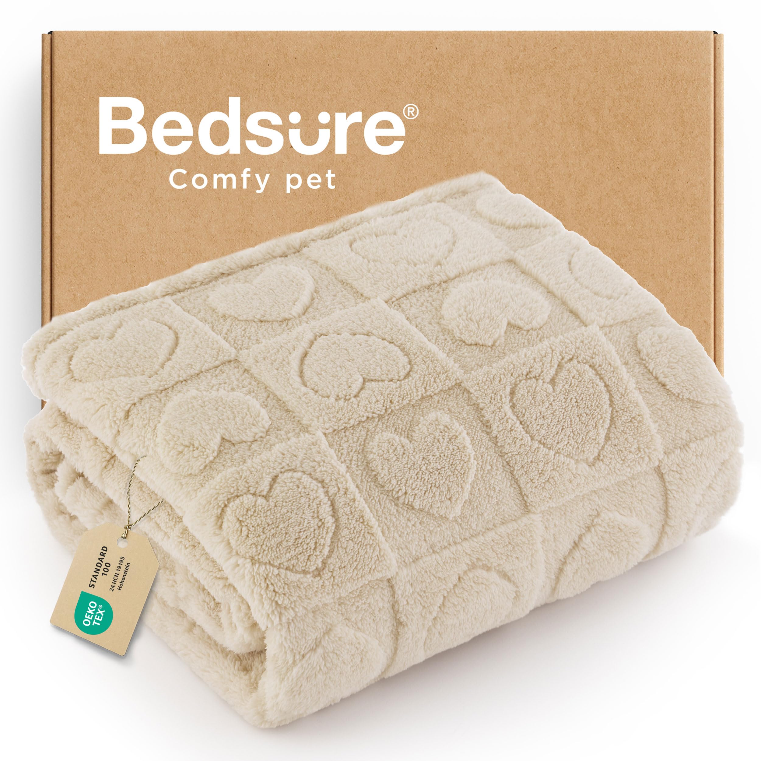 Bedsure couverture chien petit sur canapé, douceur enveloppante pour les siestes.