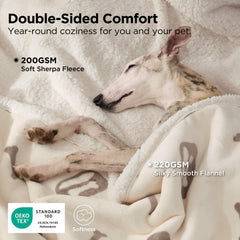 Bedsure face sherpa douce, chaleur réconfortante pour votre animal.