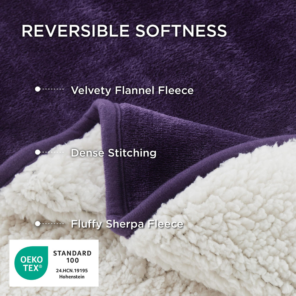 Bedsure face flanelle douce pour nuits confortables.
