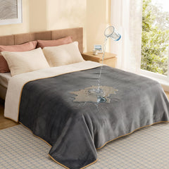 Bedsure couverture impermable sur lit king avec sherpa chaleureux