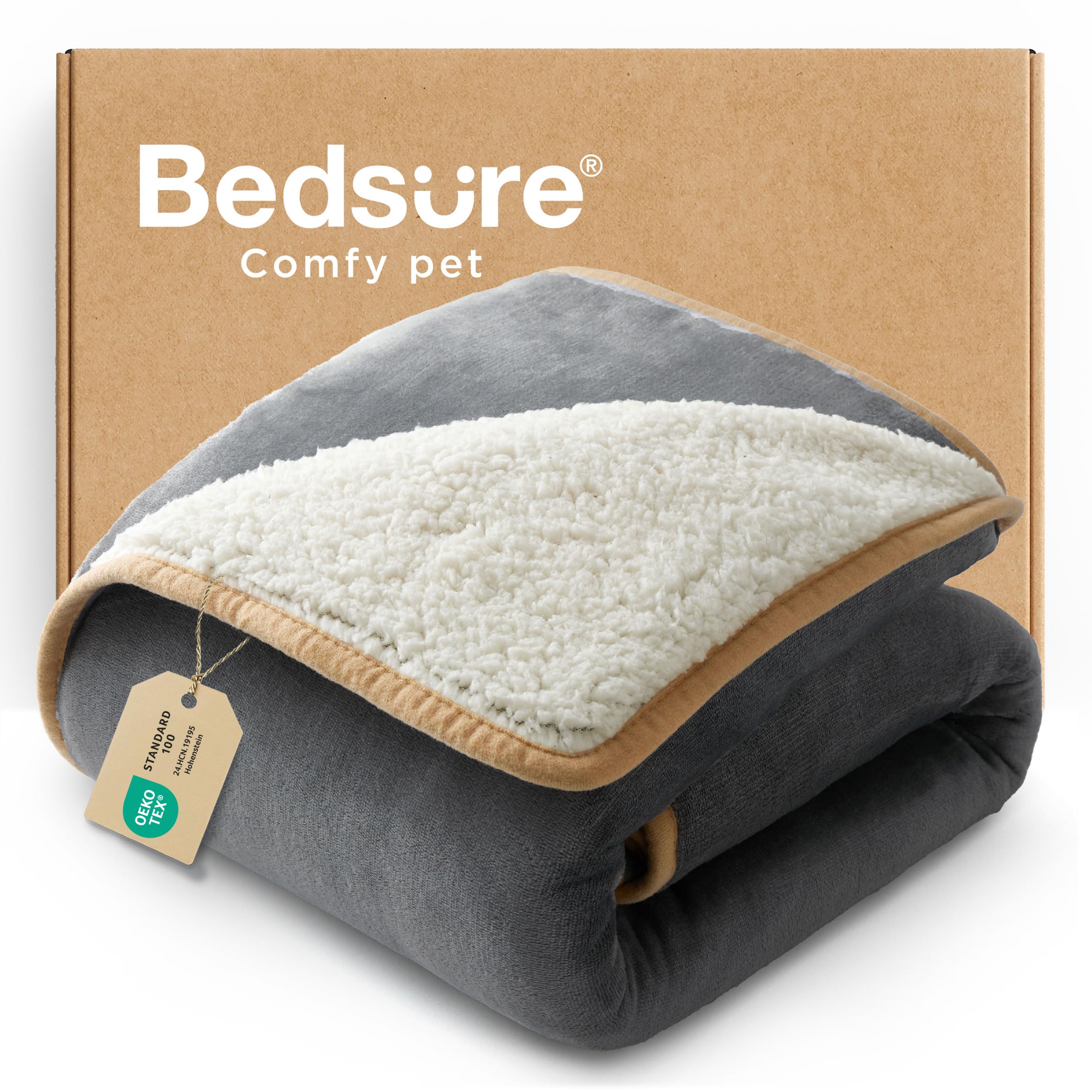 Bedsure couverture impermeable pour petit chien, protège le canapé efficacement.