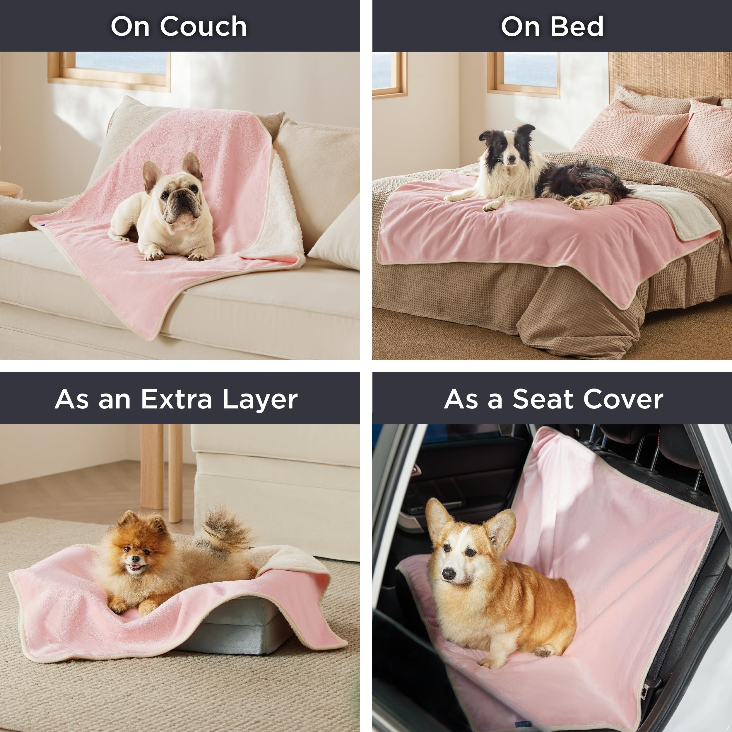 Bedsure couverture lavable facile rose, entretien rapide et pratique.