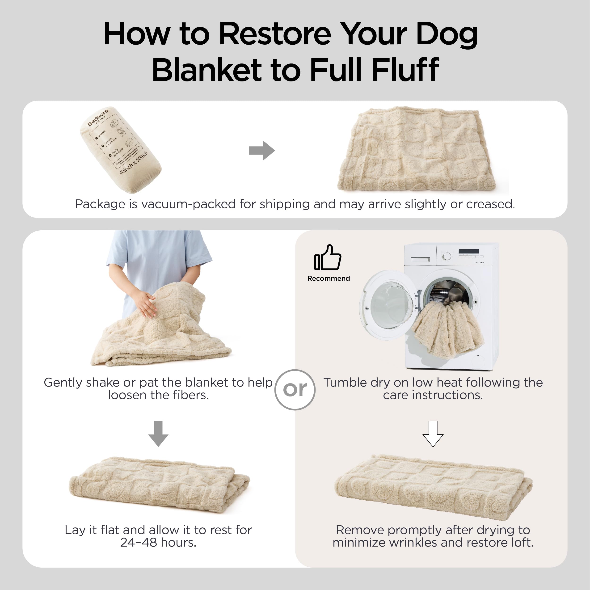 Bedsure lavage facile couverture chien lavable en machine