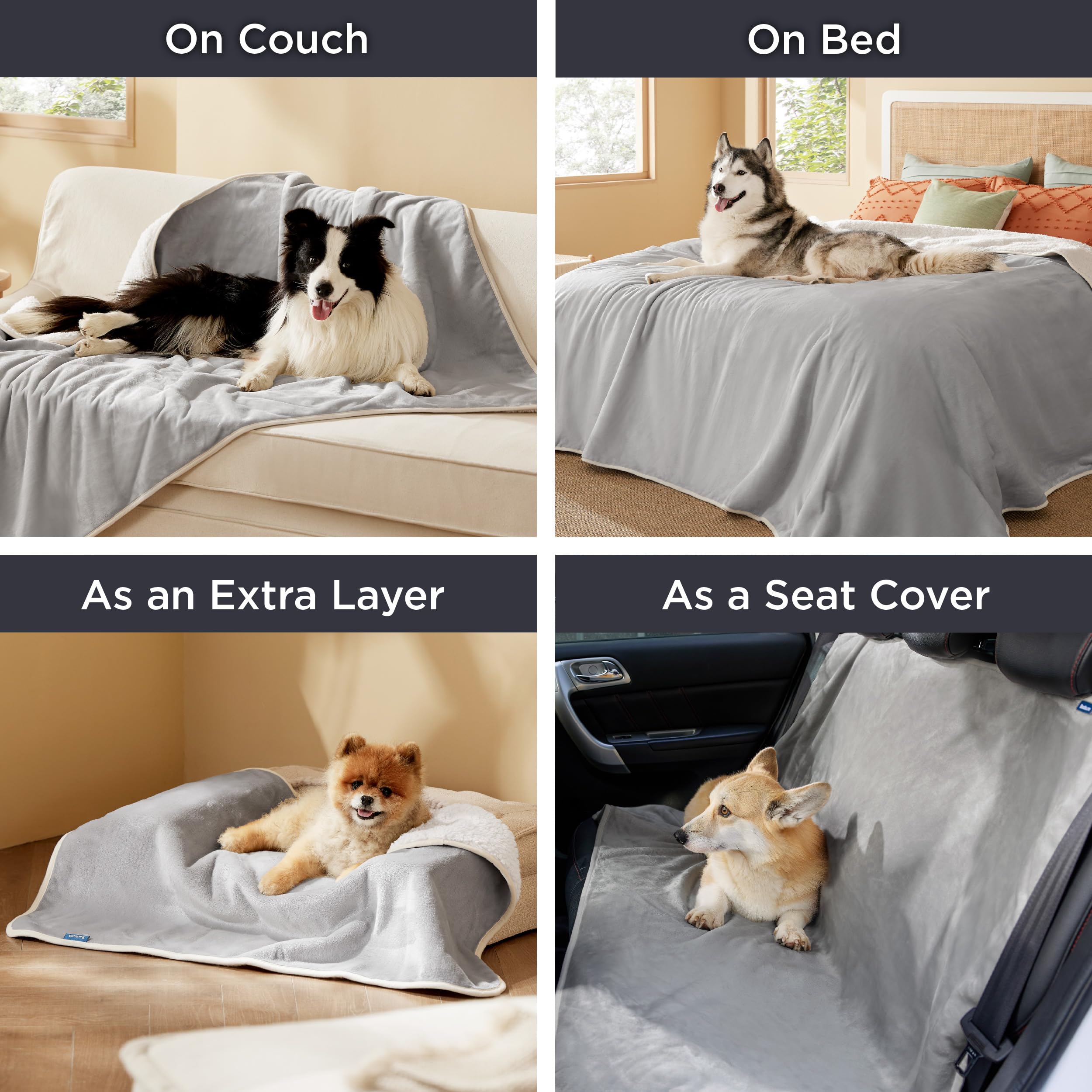 Bedsure: couverture portable pour voyage, légère et facile à transporter.