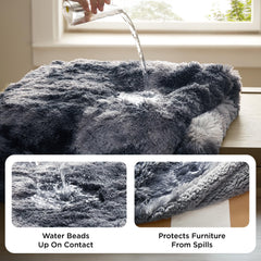 Bedsure couverture tie-dye gris face sherpa chaleur réconfortante pour chien