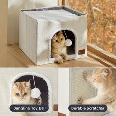 Bedsure, cube chat pliable et facile à assembler.