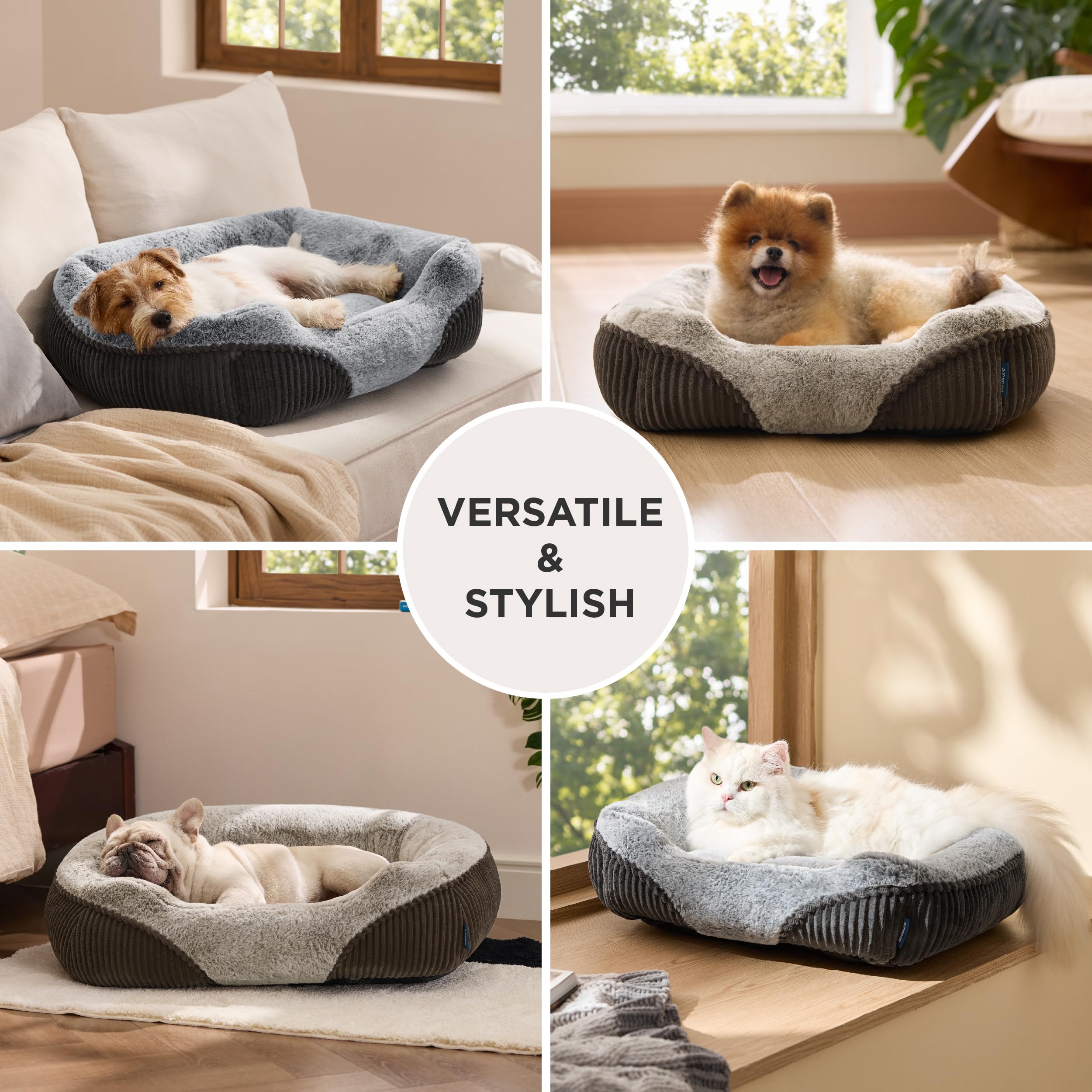 Bedsure design neutre gris s’intègre parfaitement dans votre déco.