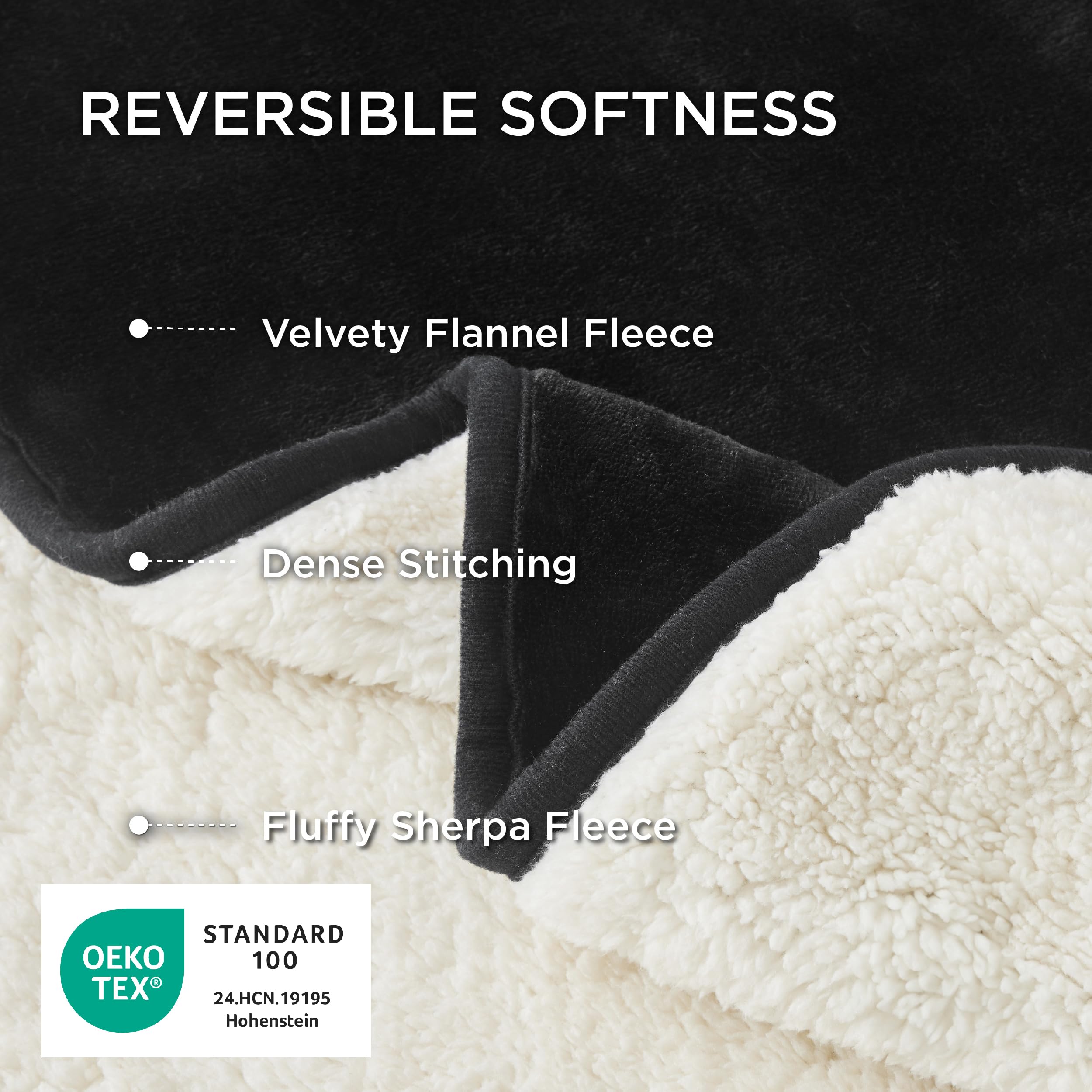 Bedsure face flanelle douceur, côté moelleux pour se blottir.