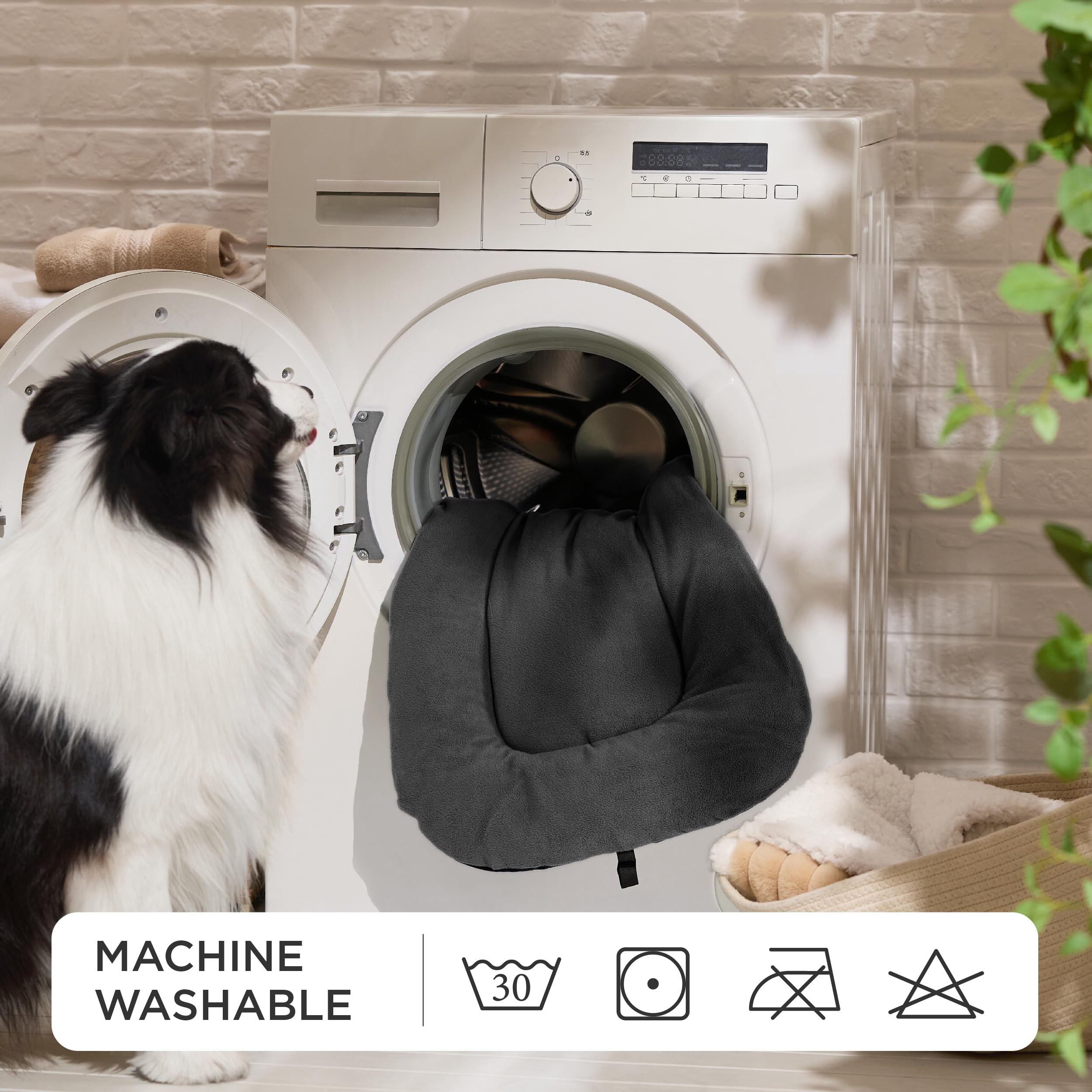 Bedsure guide des tailles, dimensions pour petits chiens gris.