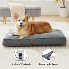 Bedsure housse amovible lavable sur le lit pour chien gris.