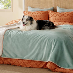 Bedsure couverture impermeable sherpa lit twin, protege vos meubles des liquides et taches