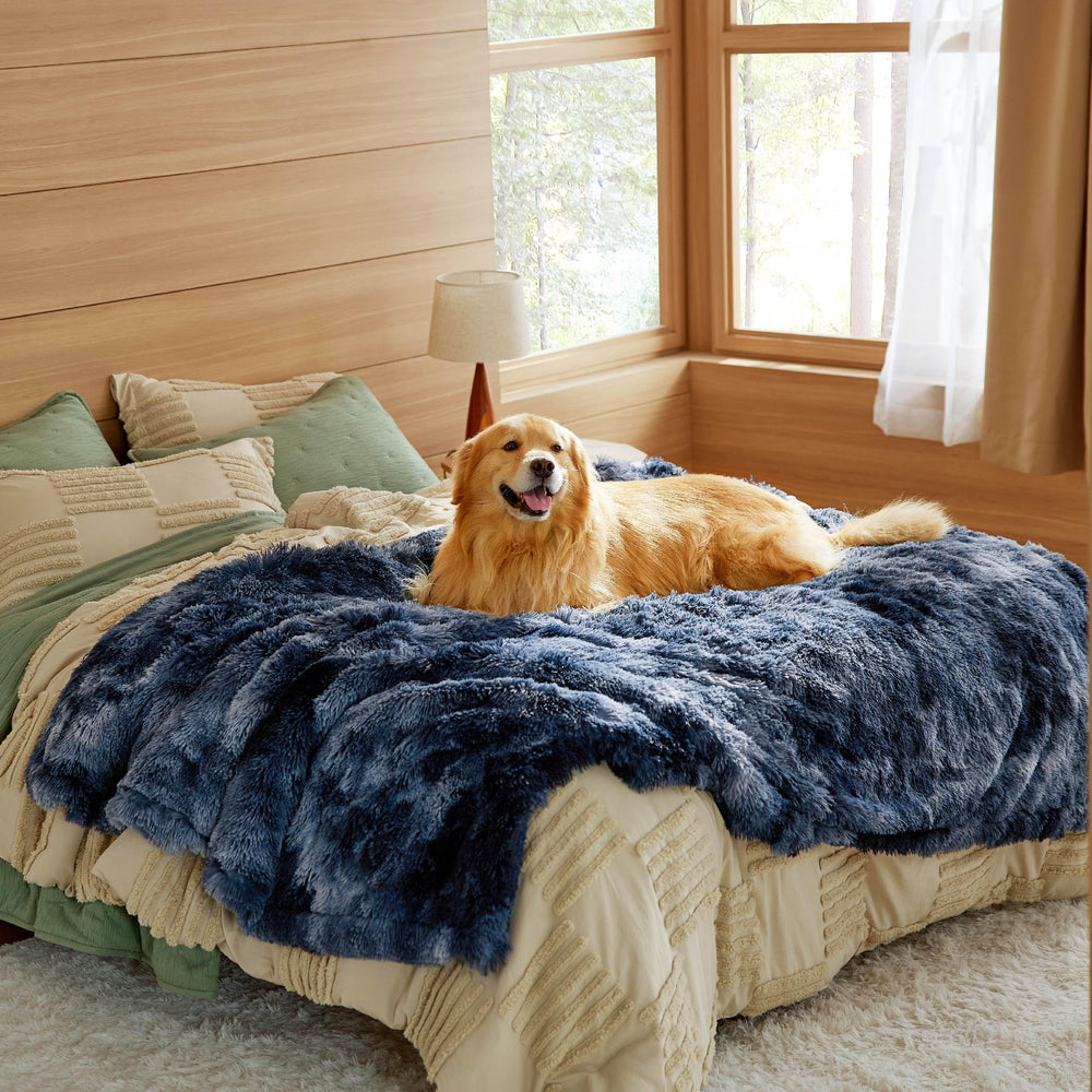 Bedsure, couverture imperméable pour chien grand, face sherpa, confort apaisant.