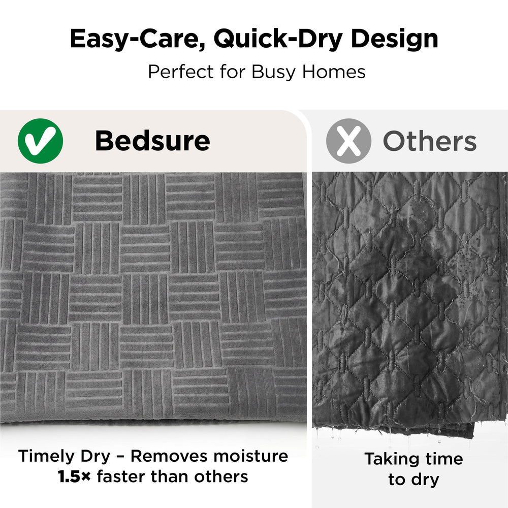Bedsure lavage en machine à 30°C, entretien facile et pratique.