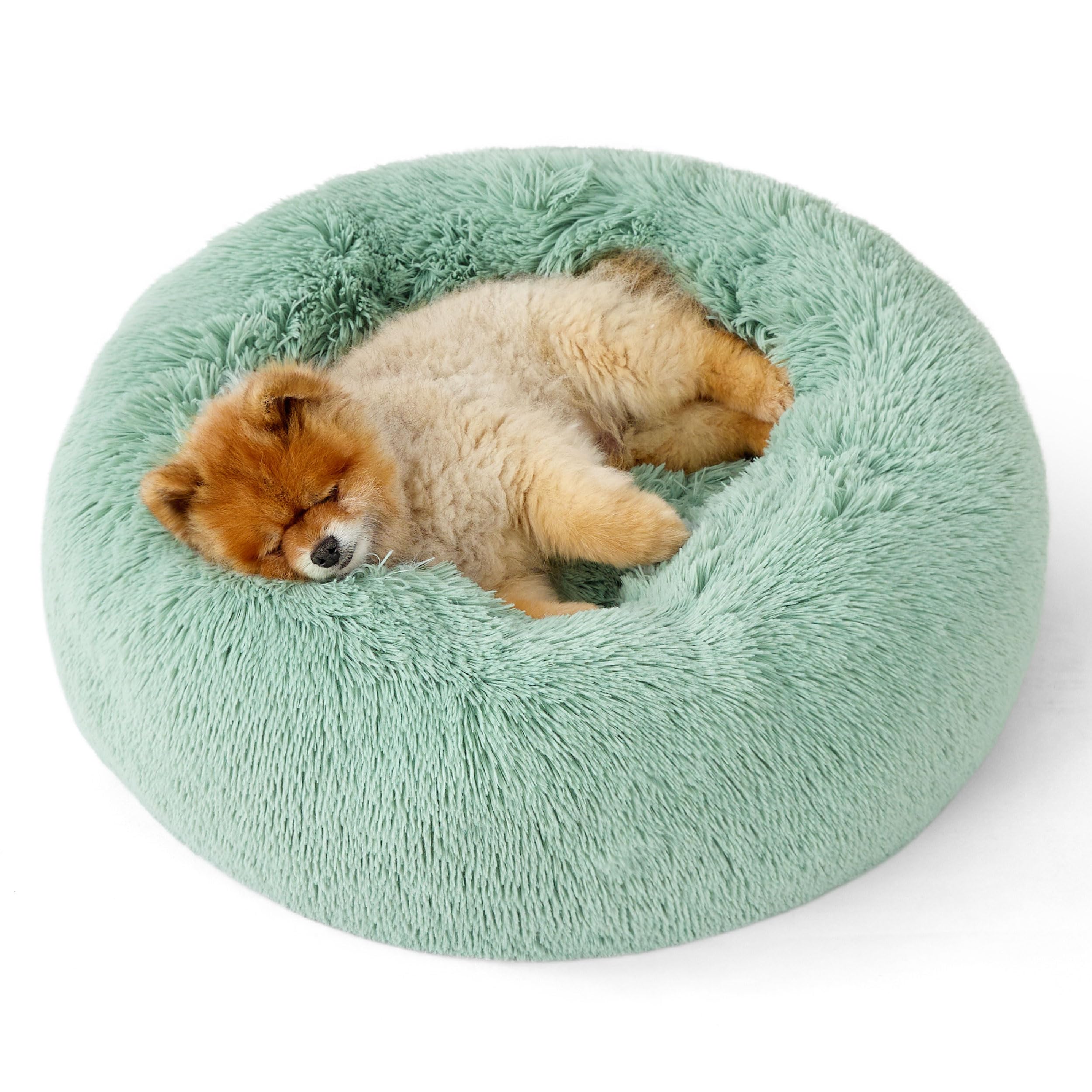 Le lit Bedsure pour chien, donut design, offre un confort moelleux pour les siestes.