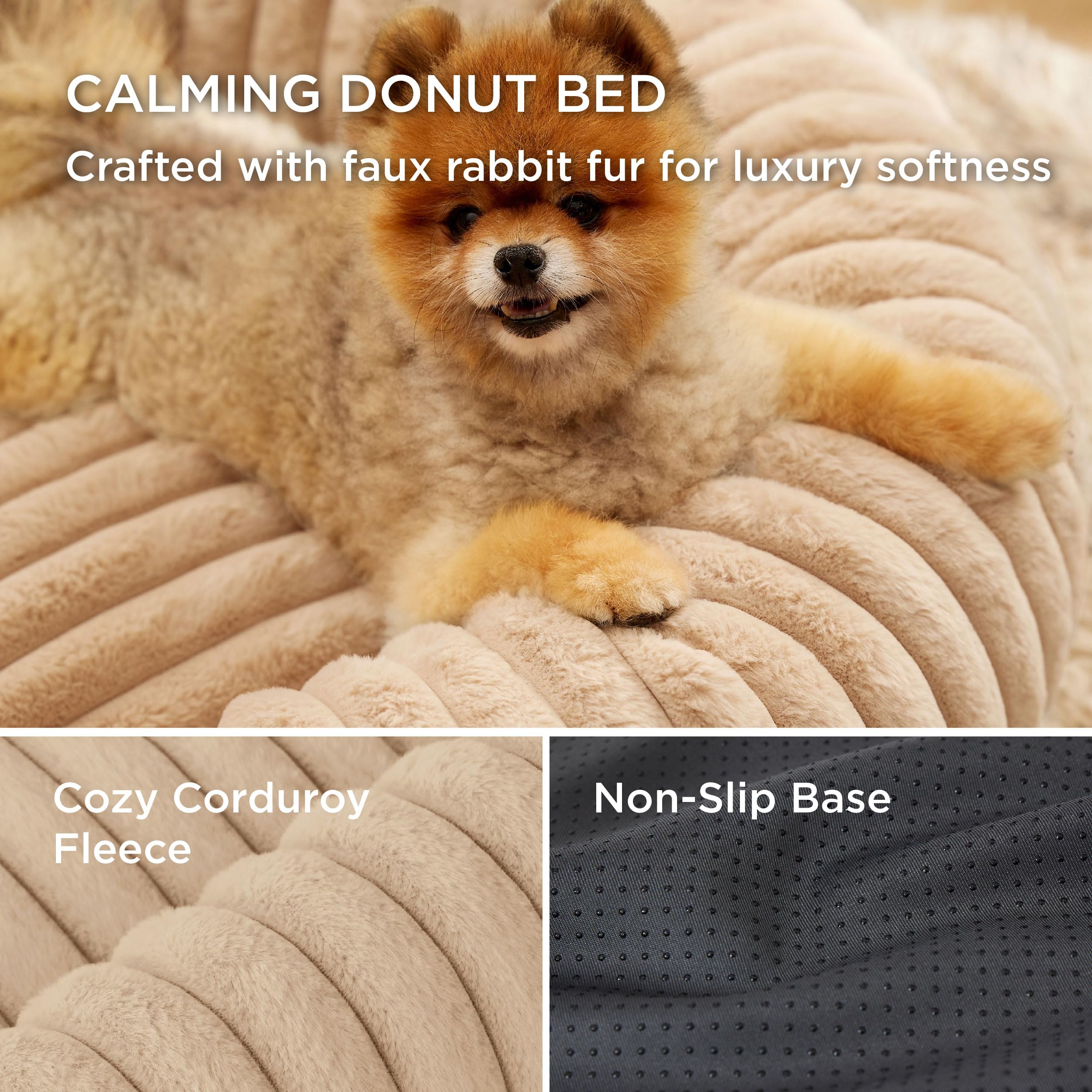 Bedsure fond antidérapant en caoutchouc pour stabilité.