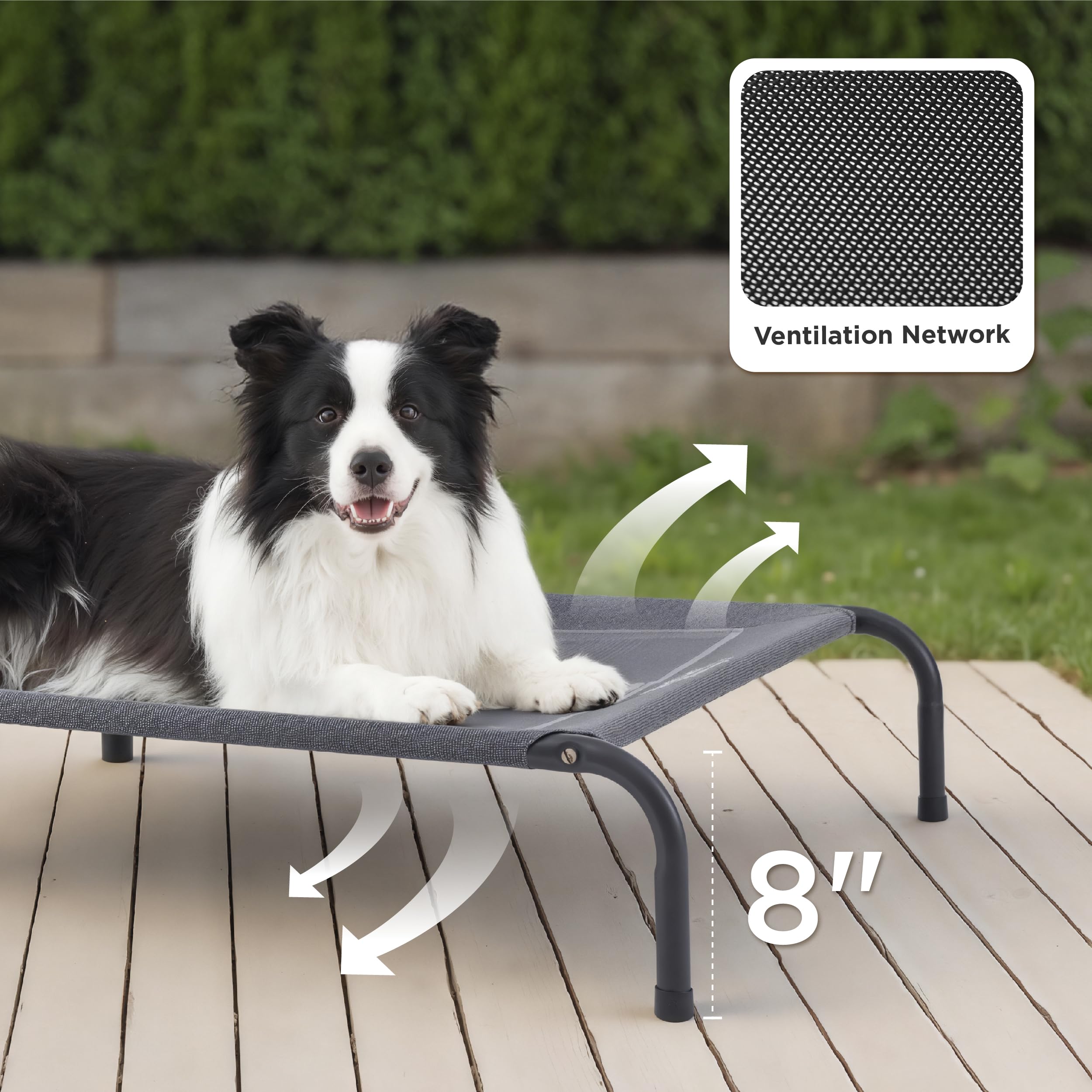 Bedsure lit-chien-utilisation-interieure-exterieure: parfait dans le jardin ou le salon, résistance aux intempéries.