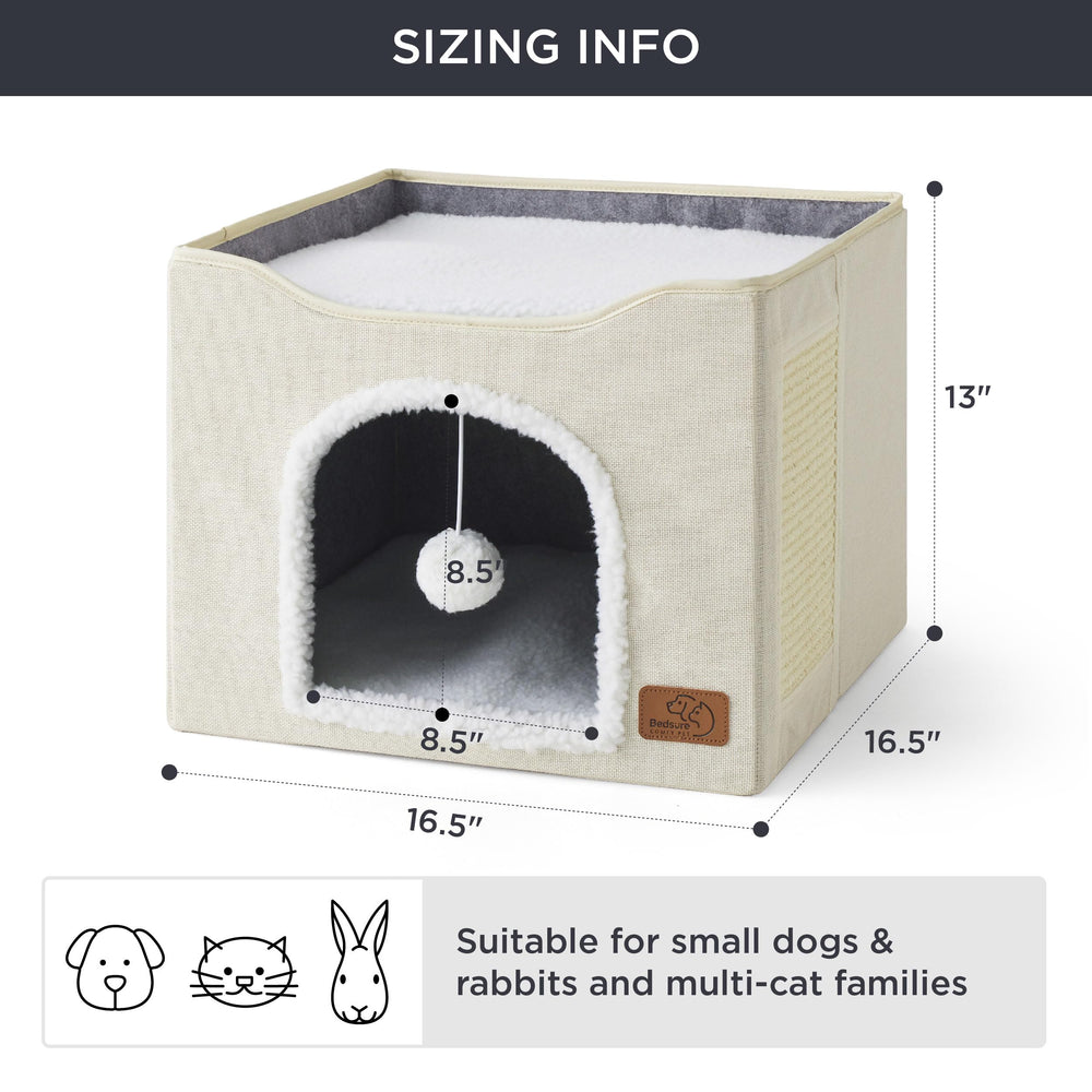 Bedsure, maison pour chat au design ivoire et polyvalent.