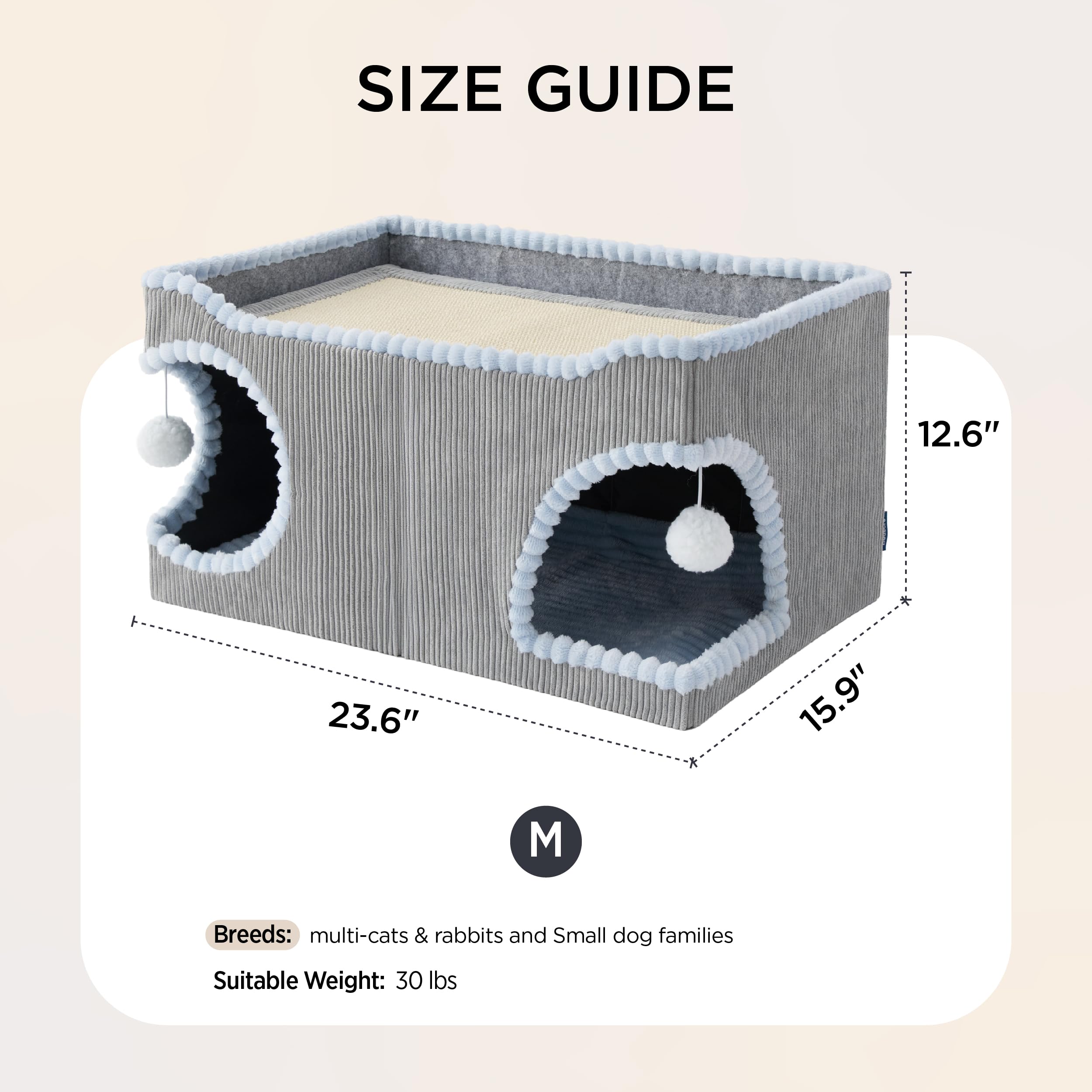 Bedsure plateau griffage top gris, double usage pour griffage et repos.