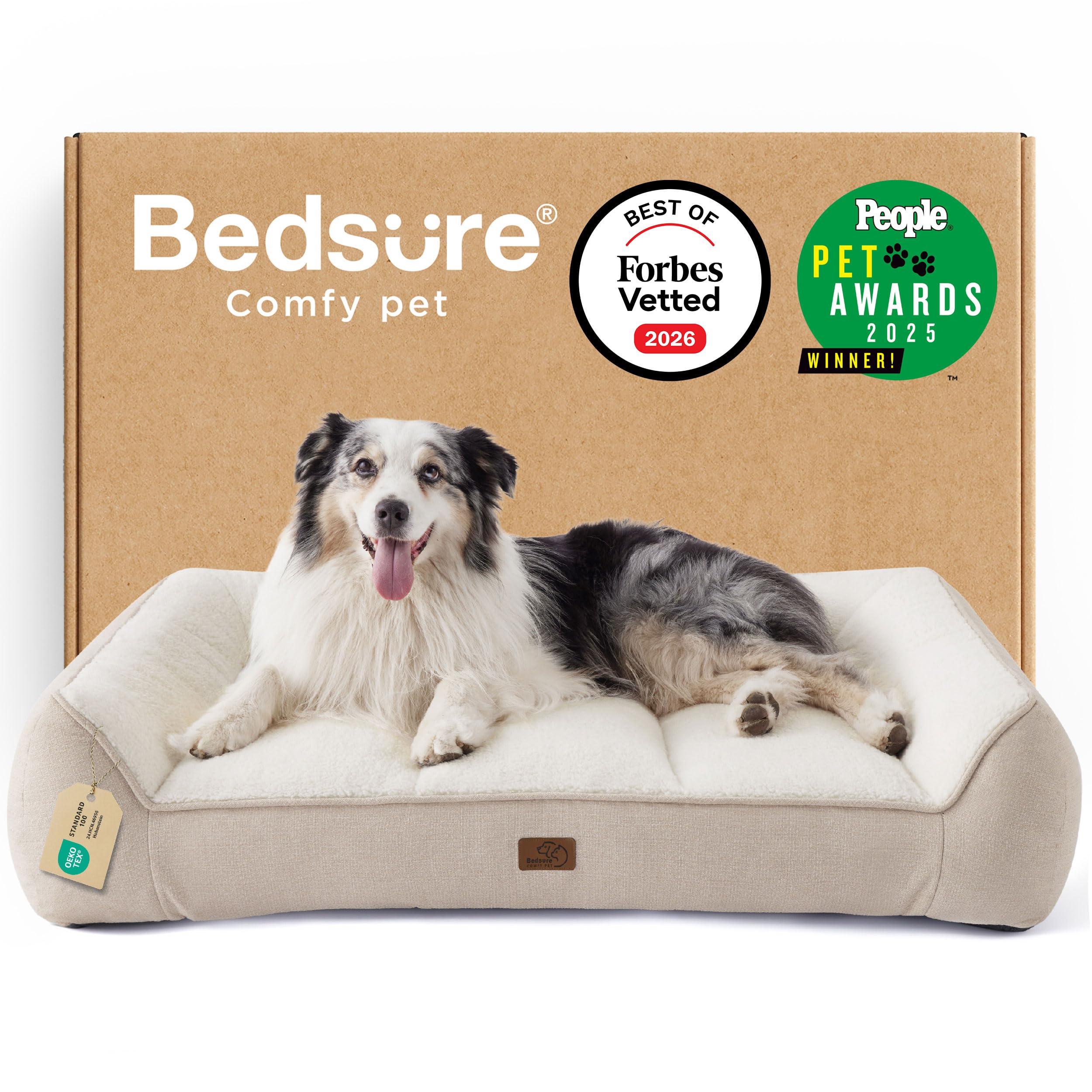 Bedsure SupportMax XL, coussin-chien-orthopedique: soutien articulations et confort pour chiens lourds.