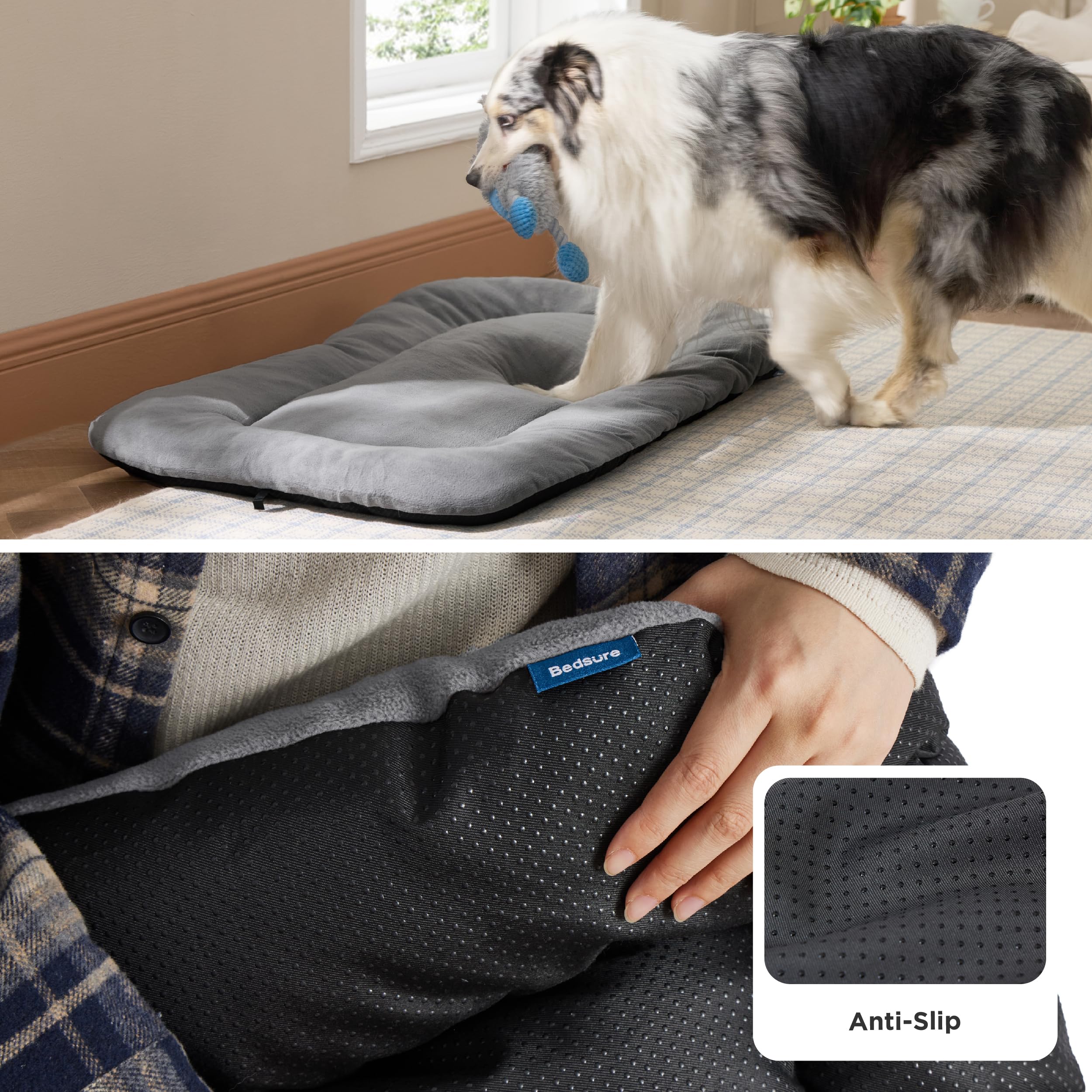 Bedsure taille 35x22 pouces, adapté aux grandes cages et chiens.