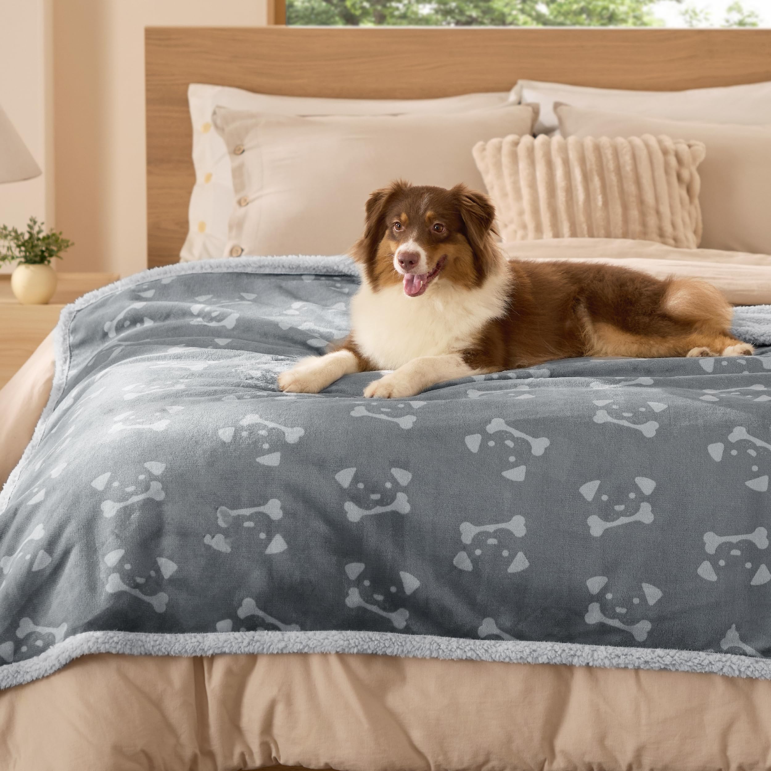 Bedsure, grande taille 50x60 pouces adaptée aux grands chiens.