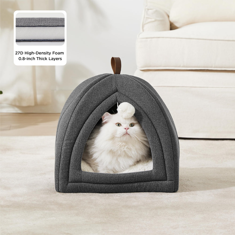 Bedsure tente chat dome lin faux pour espace douillet et chic.