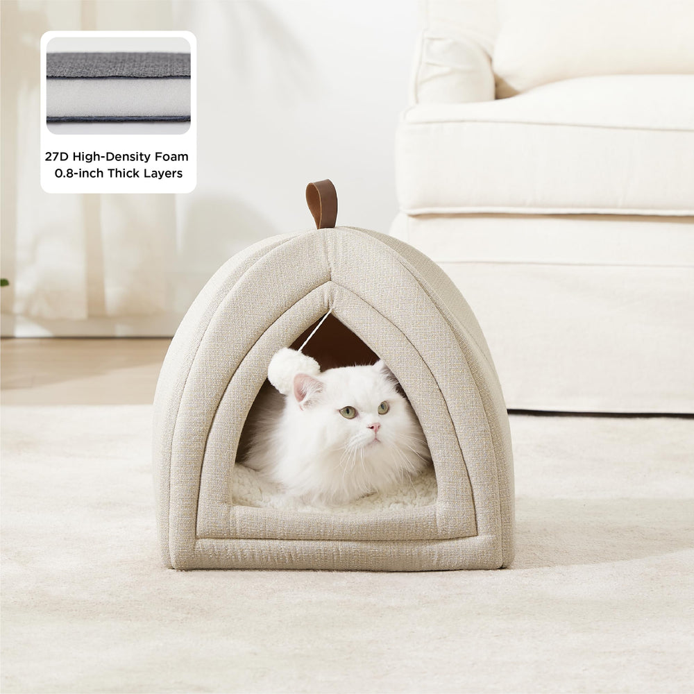 Bedsure tente chat douce: surface texturée et cosy pour le repos.