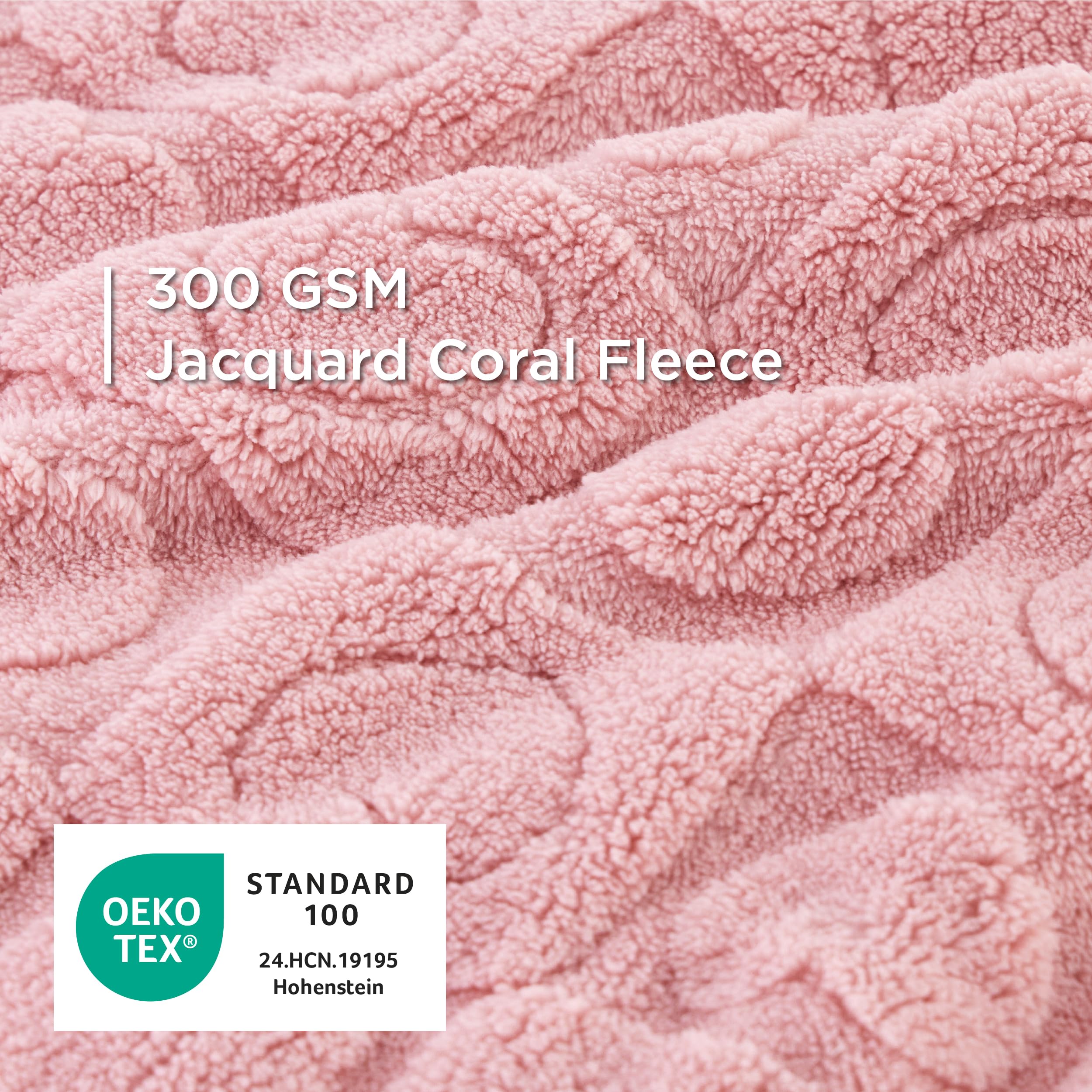 Bedsure texture corail douce, rose, toucher velouté pour repos