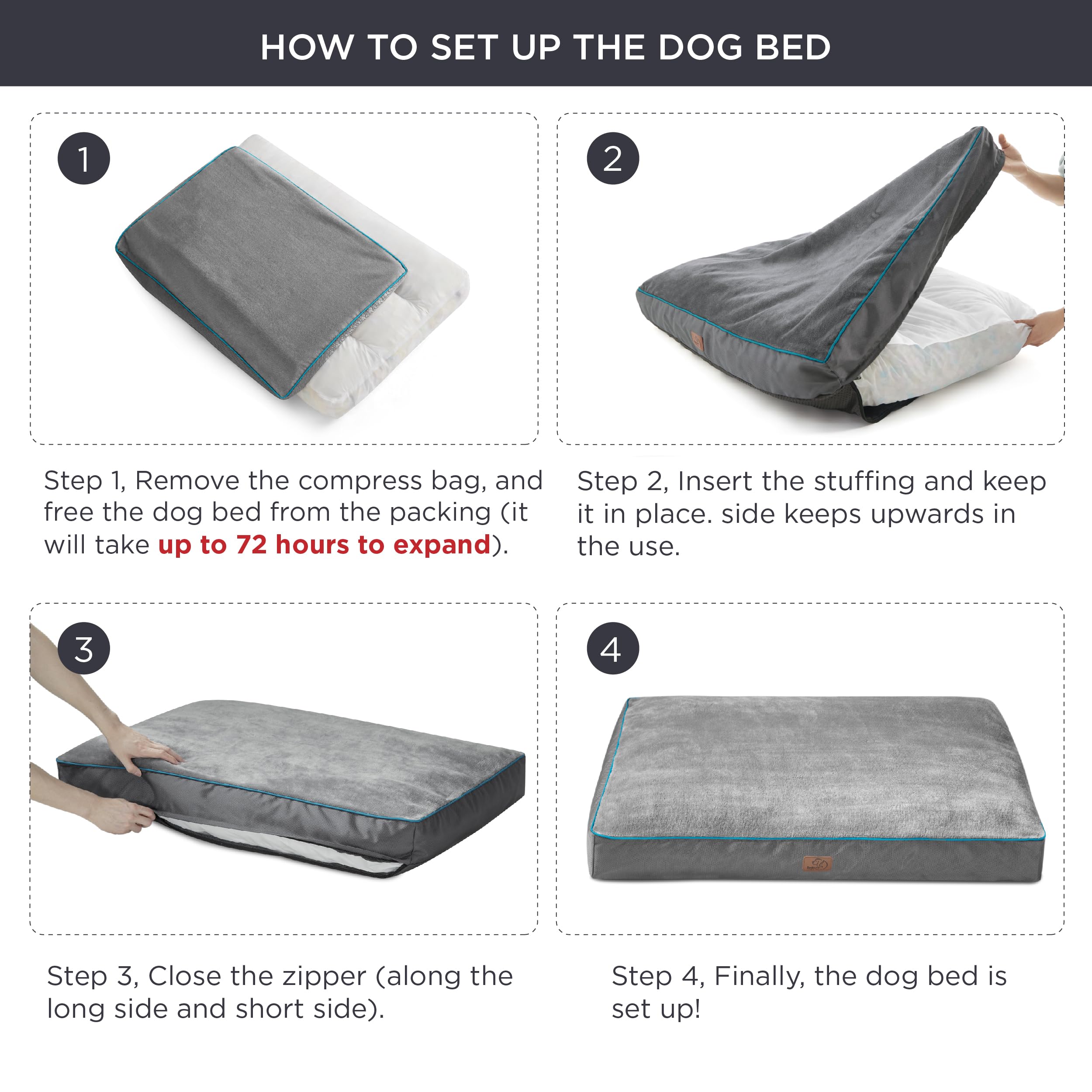 Bedsure usage intérieur et extérieur pour chien.