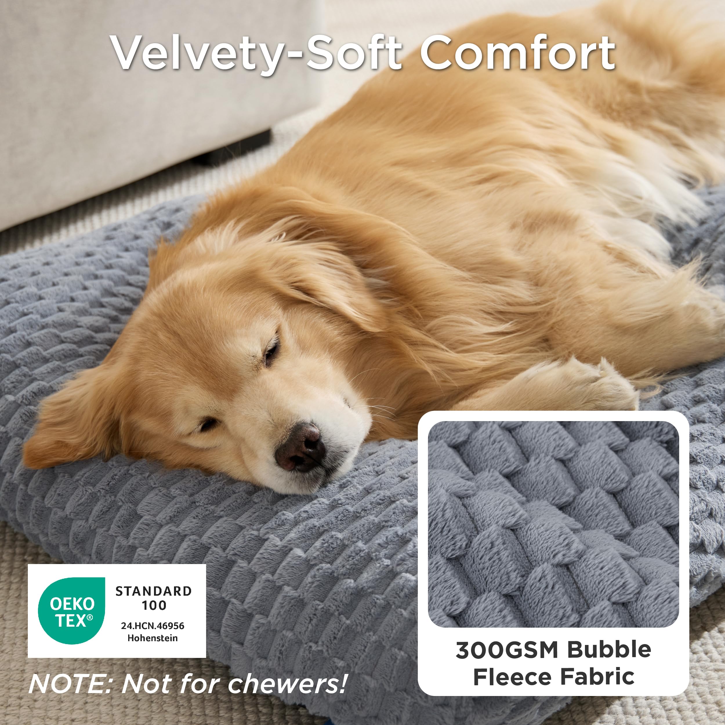 Bedsure XL lit-chien caisse rembourrage-polypropylène-nuage pour un soutien moelleux.