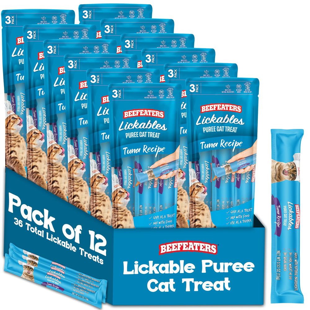 Beefeaters purée thon en tube, portion pratique pour nourrir a la main et lien