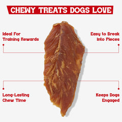 Beefeaters chien savourant jerky poulet : récompense pratique après une promenade.