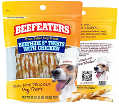 Beefeaters Twist poulet 5po, bouchée longue pour stimulation et récompense lors de l’entraînement.