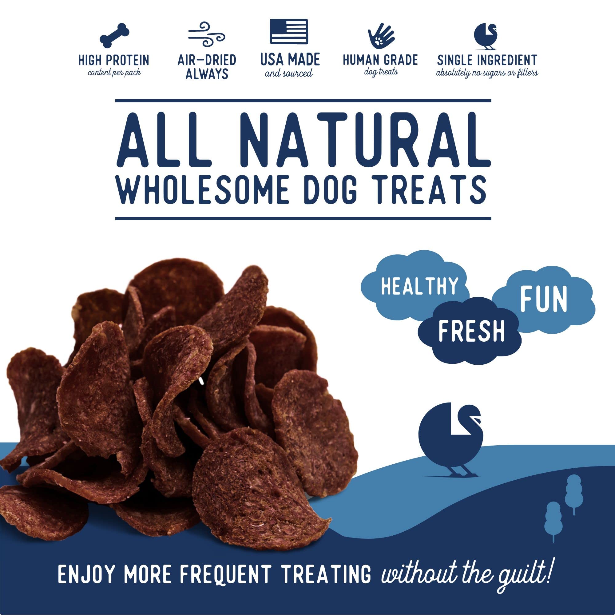 Chips Beg & Barker dinde 100% dinde, récompense protéinée naturelle pour chiens.
