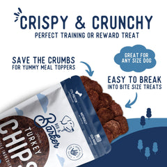 Chips Beg & Barker dinde sans additifs, option naturelle et légère.