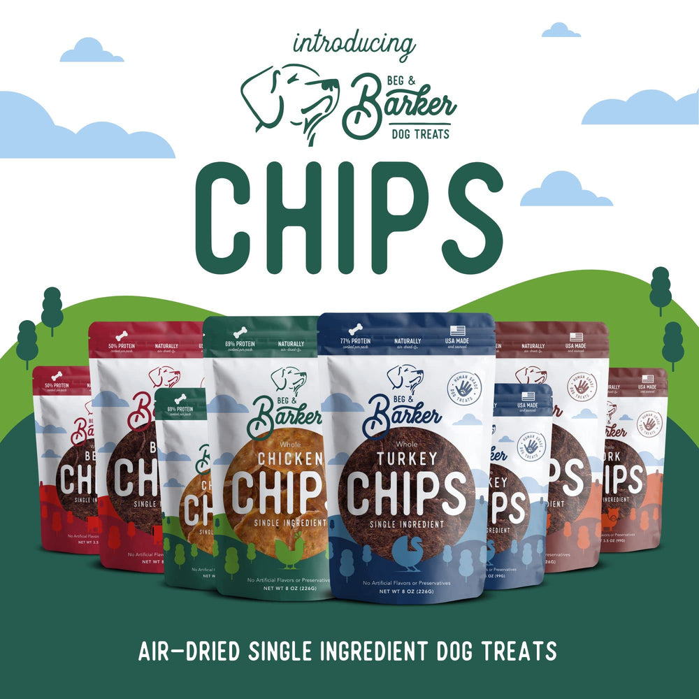 Récompense idéale lors des séances d’entraînement avec Beg & Barker chips porc.