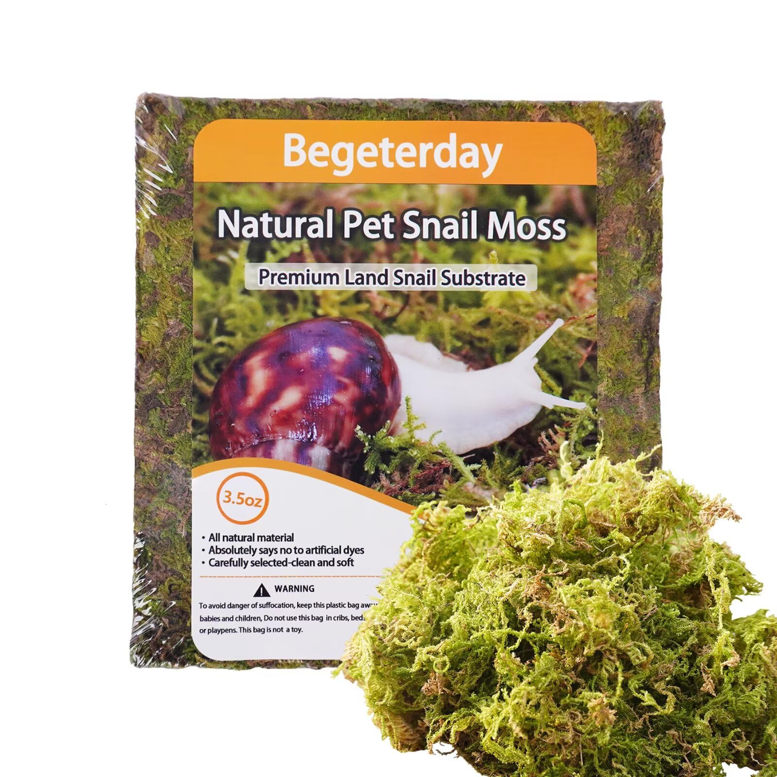 Begeterday mousse naturelle pour escargots, maintient l'humidité de l'enclos