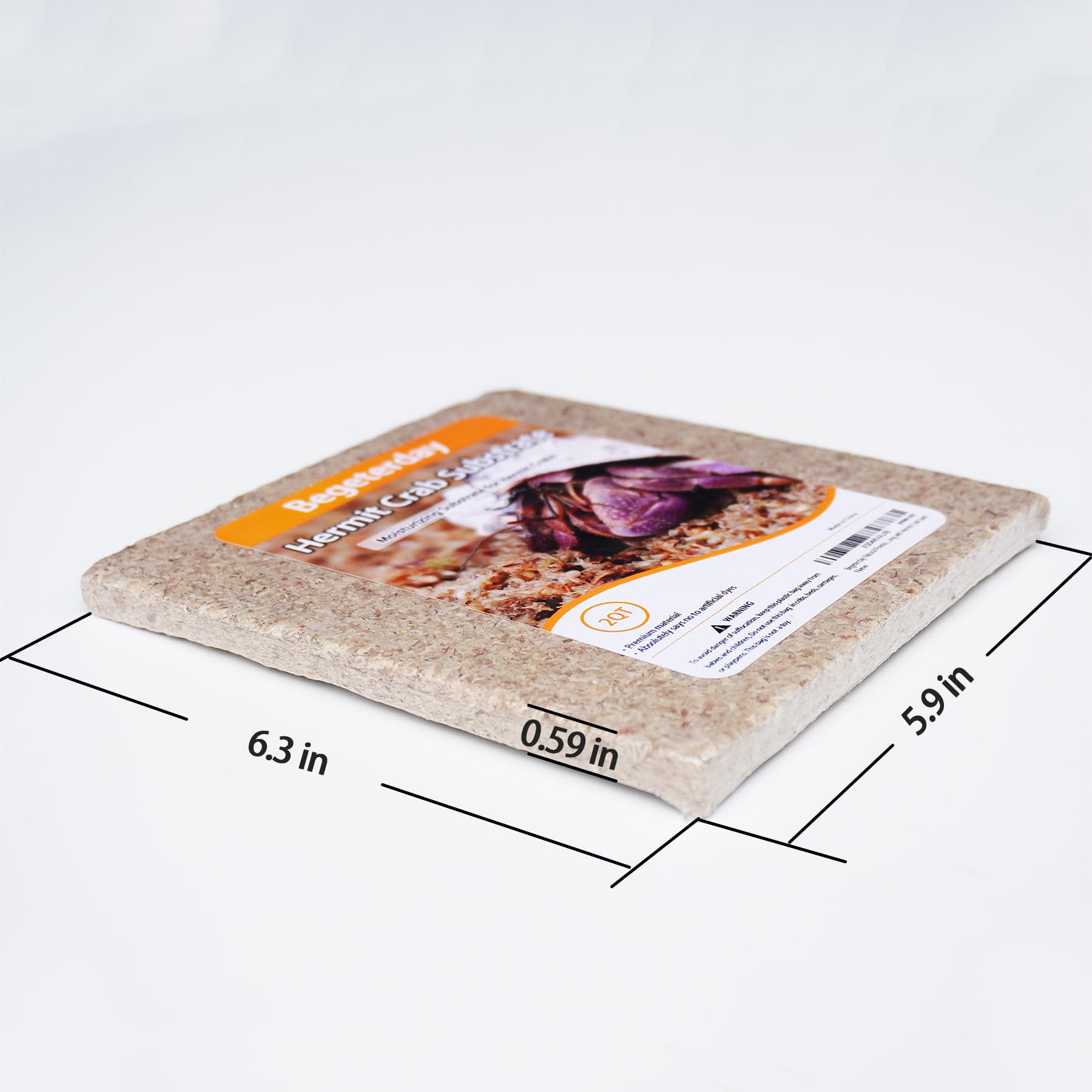 Begeterday mélange sable et sphaigne en ratio 1:5 pour crabes hermites