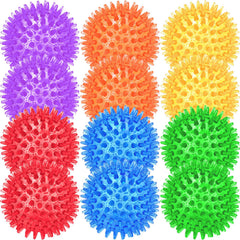 Beieverluck: pack de 12 balles spikey 2,5 pouces, colorées, idéal pour jeux de lancer.
